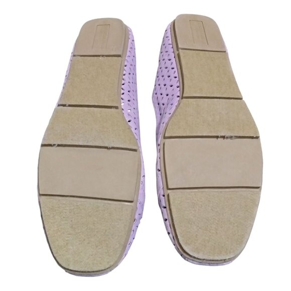 Christian Siriano Size 11 Flats Womens Lavender Laser-Cut Silver Buckle Detail - Picture 8 of 8